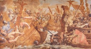 Romeinse zeeslag door Pietro da Cortona